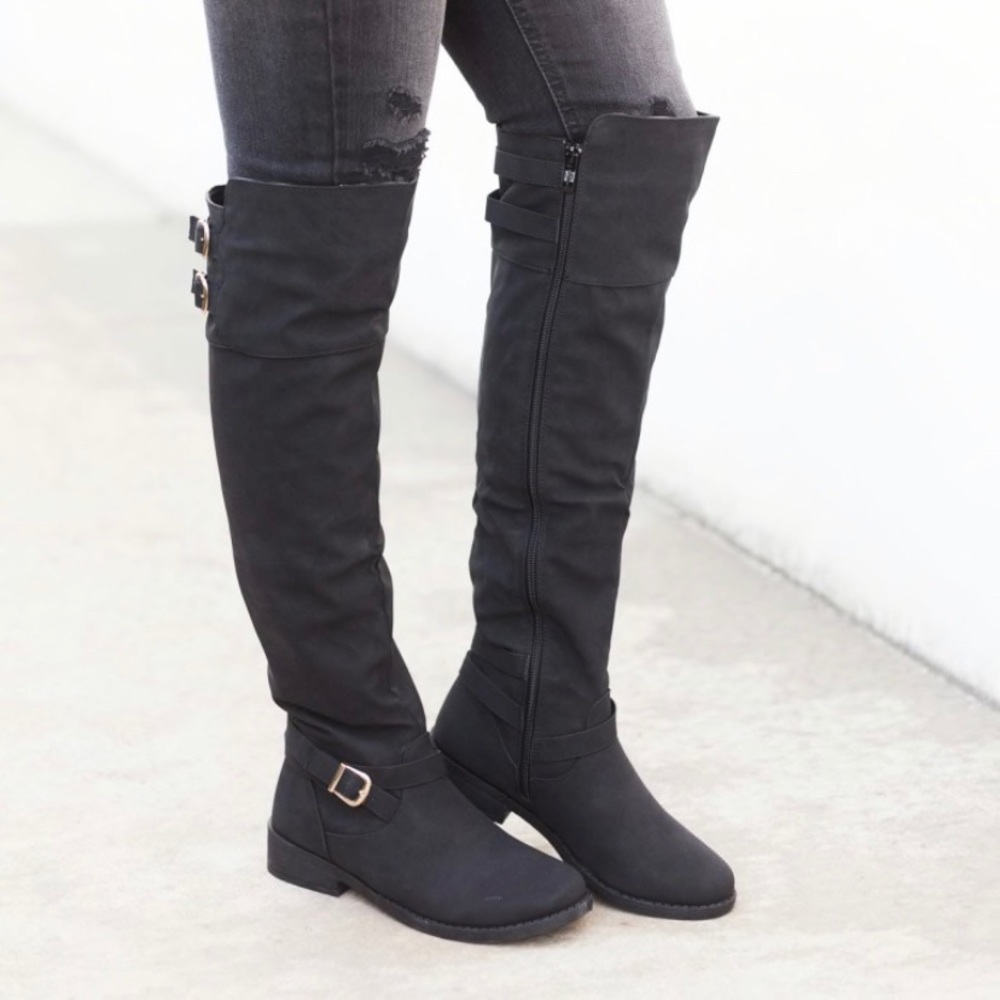 Black Knee-High Boots